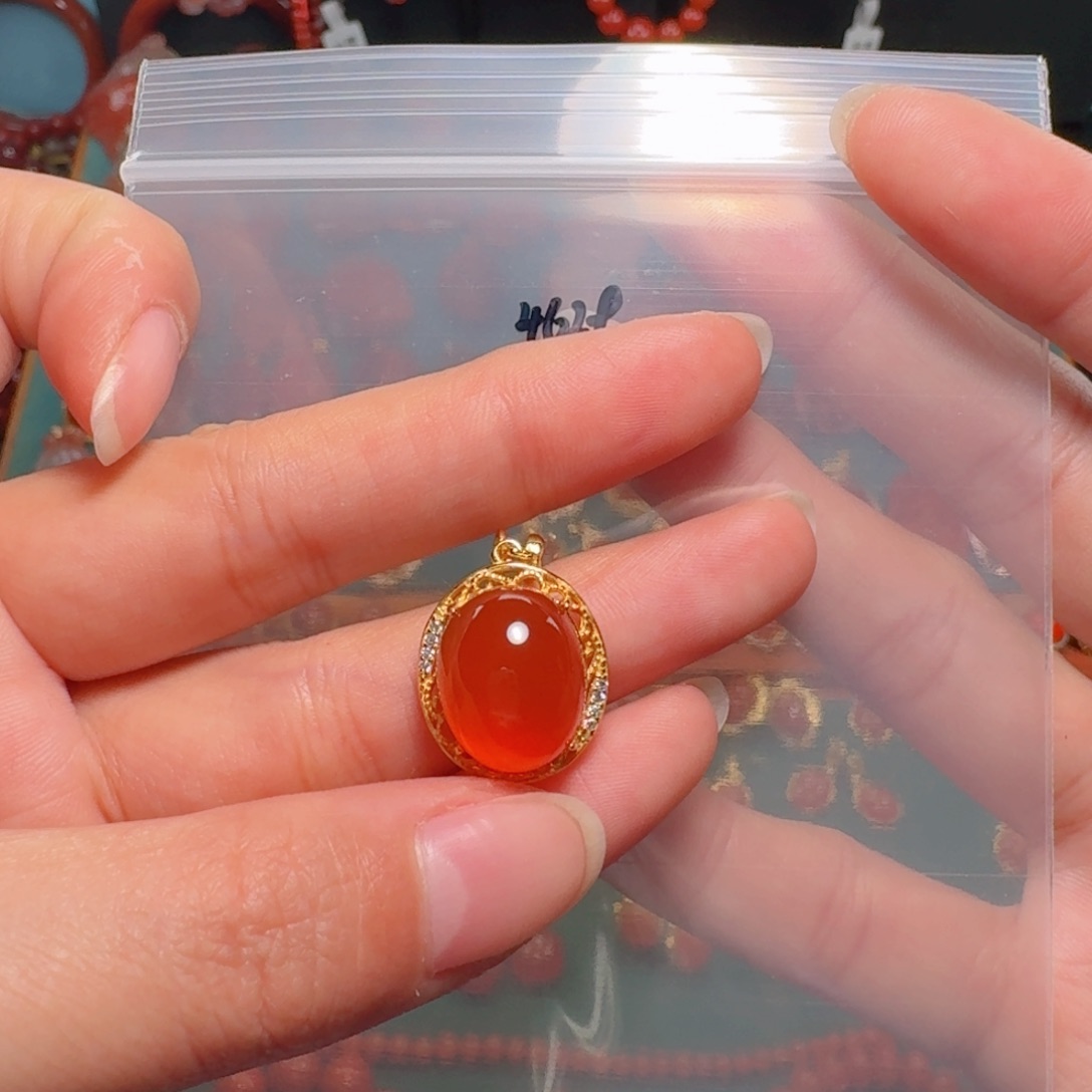 南红玛瑙南红银S925镶嵌