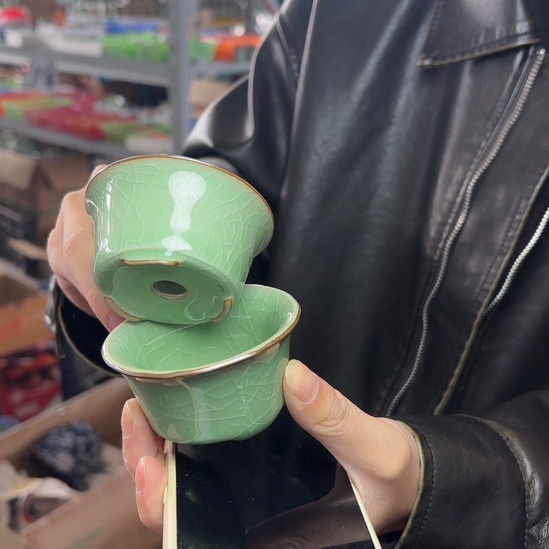 龙泉云间青瓷小米茶器