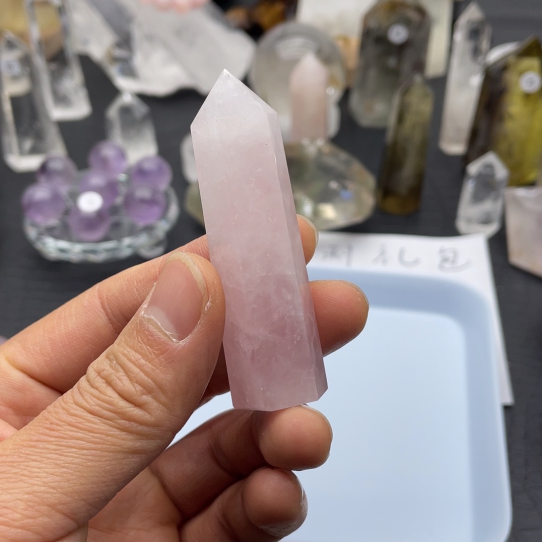 紫晶25未镶嵌粉水晶