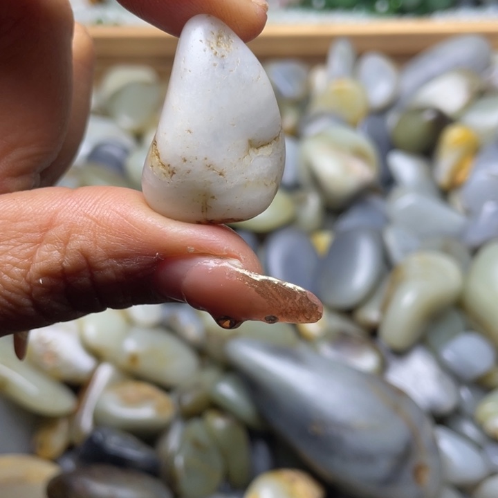 龙***和田玉未镶嵌珠宝半成品有包容