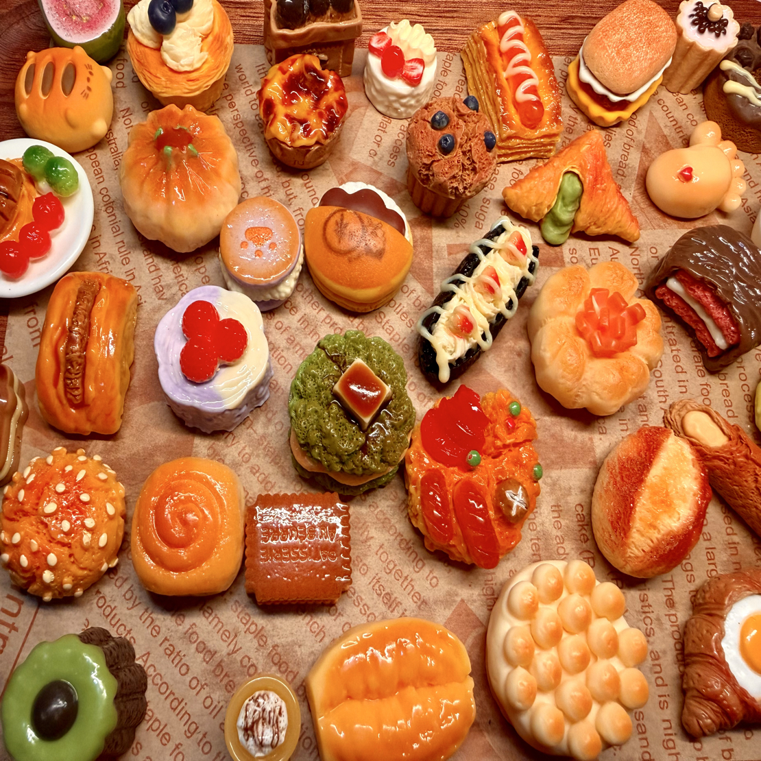 写实款食玩（福福拆）树脂配件冰箱贴配件