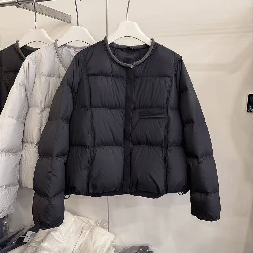 欧货圆领短款羽绒服女2025冬季新款时尚保暖宽松百搭爆款羽绒外套