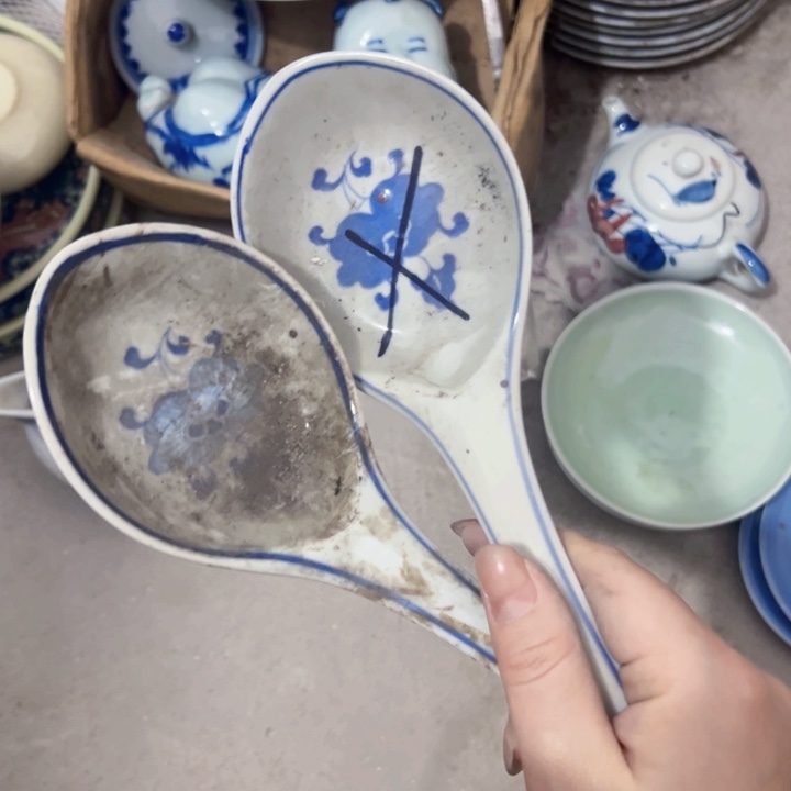 景德镇陶瓷高温瓷瑕疵大汤勺