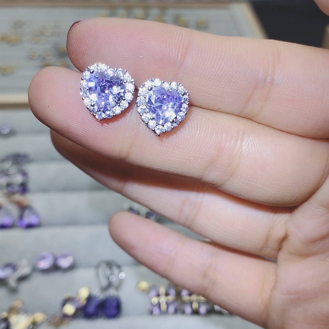 【闪购商品】托帕石耳饰银S925镶嵌