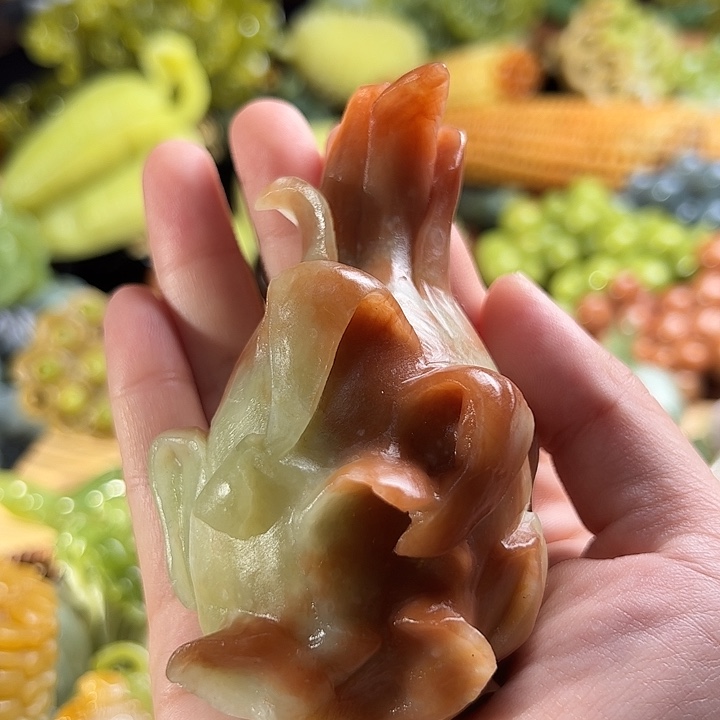 蛇纹石玉火龙果未镶嵌s****贾