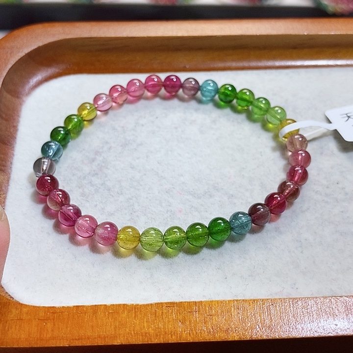 碧玺手链未镶嵌碧玺手串5.7