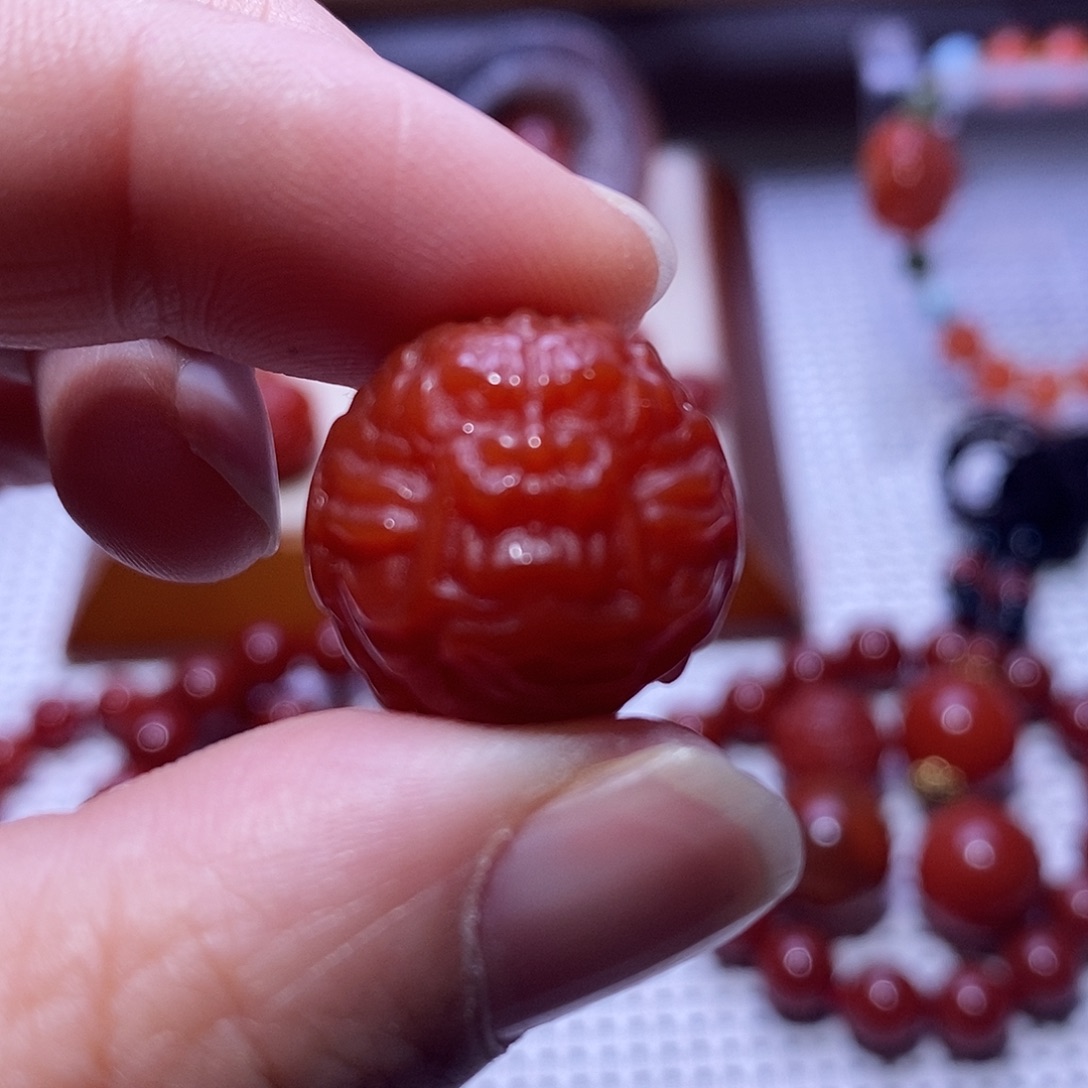 南红玛瑙未镶嵌单珠