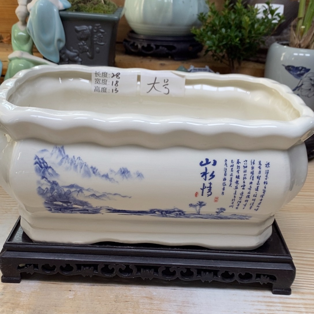 紫砂陶瓷艺术花盆陶瓷