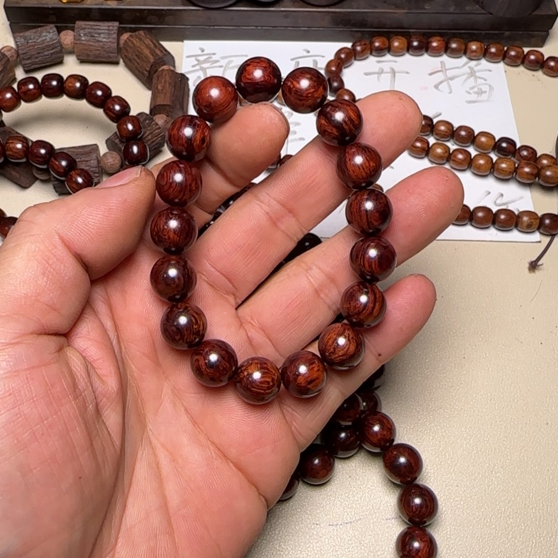 降真香其他海南红降1.2圆珠手串