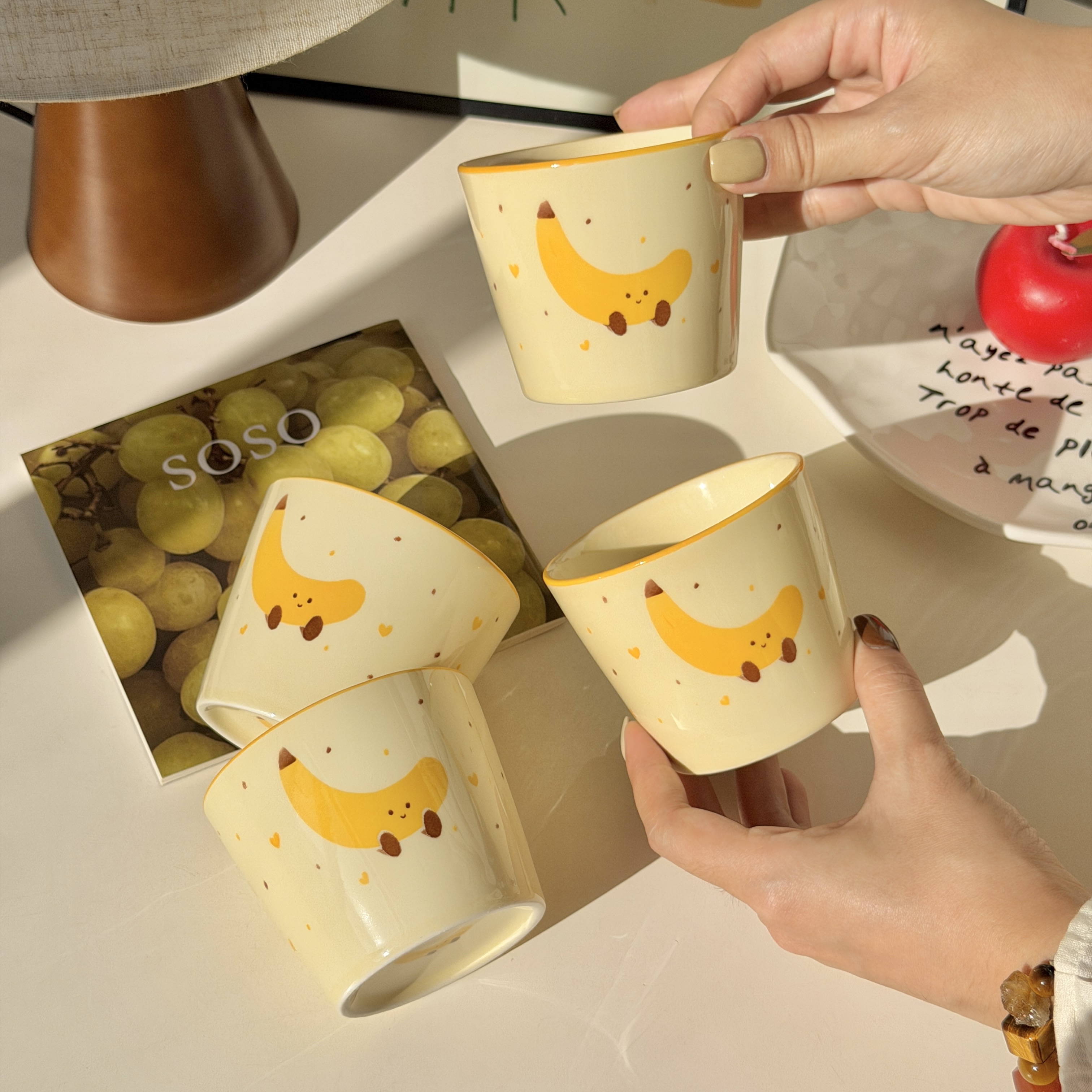 2025新款可爱水果洗漱杯情侣家用刷牙杯子儿童漱口杯牙缸杯刷牙杯