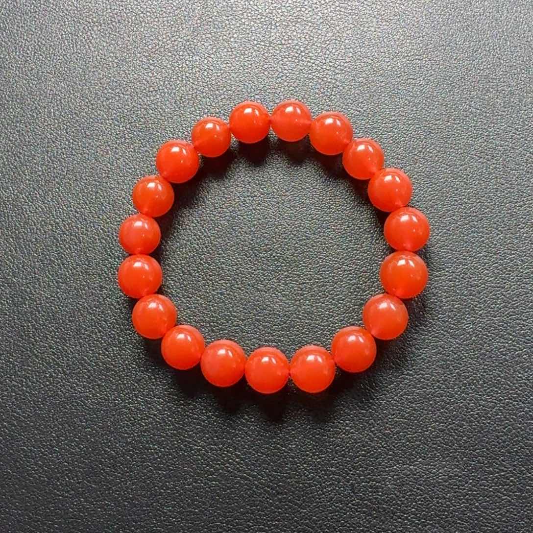 南红玛瑙未镶嵌圆珠手串10+