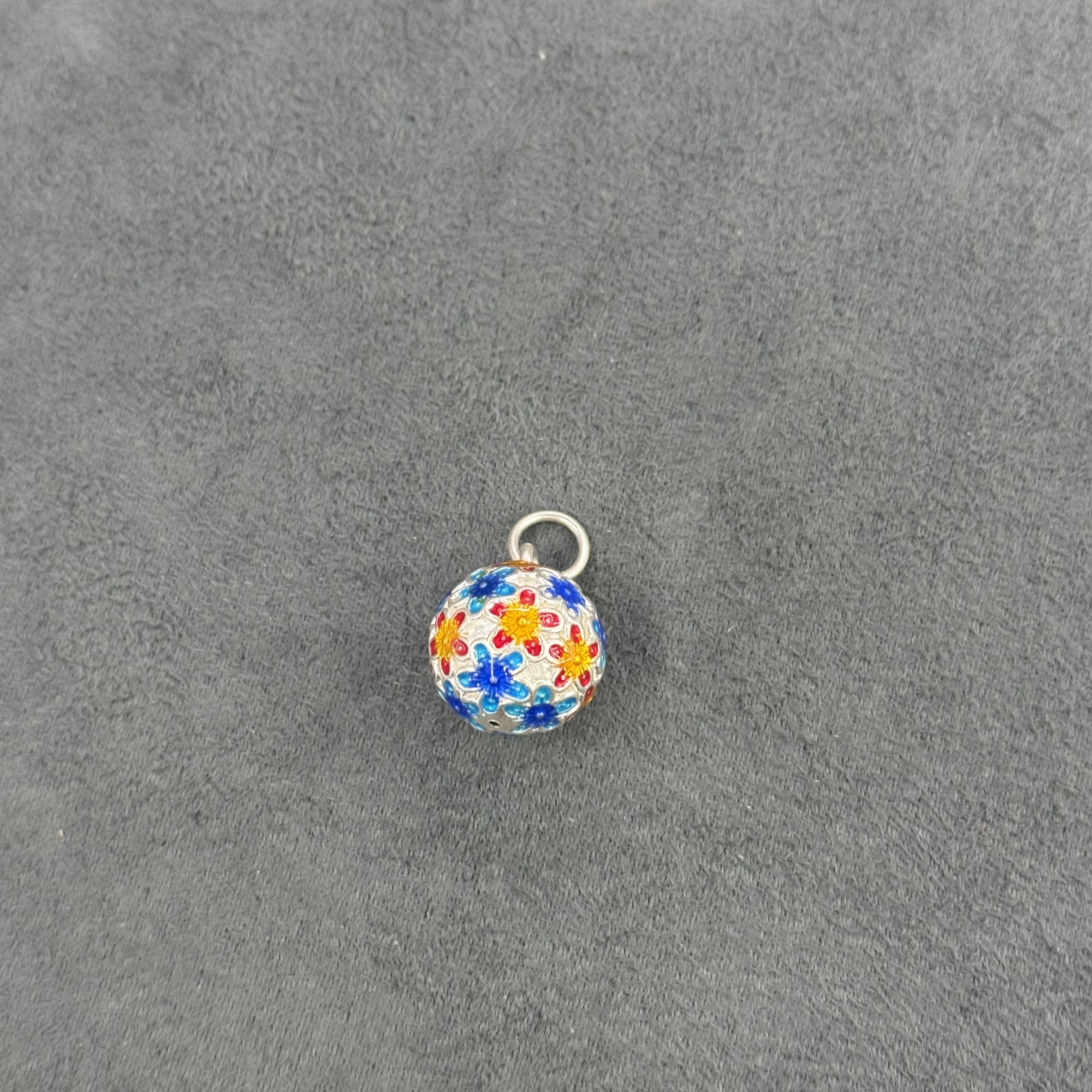 吊坠足银 足银绣球吊坠不带链-3387