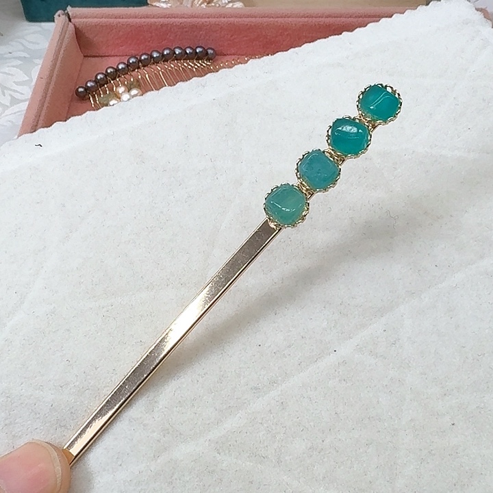 淡水珍珠发饰银S925镶嵌