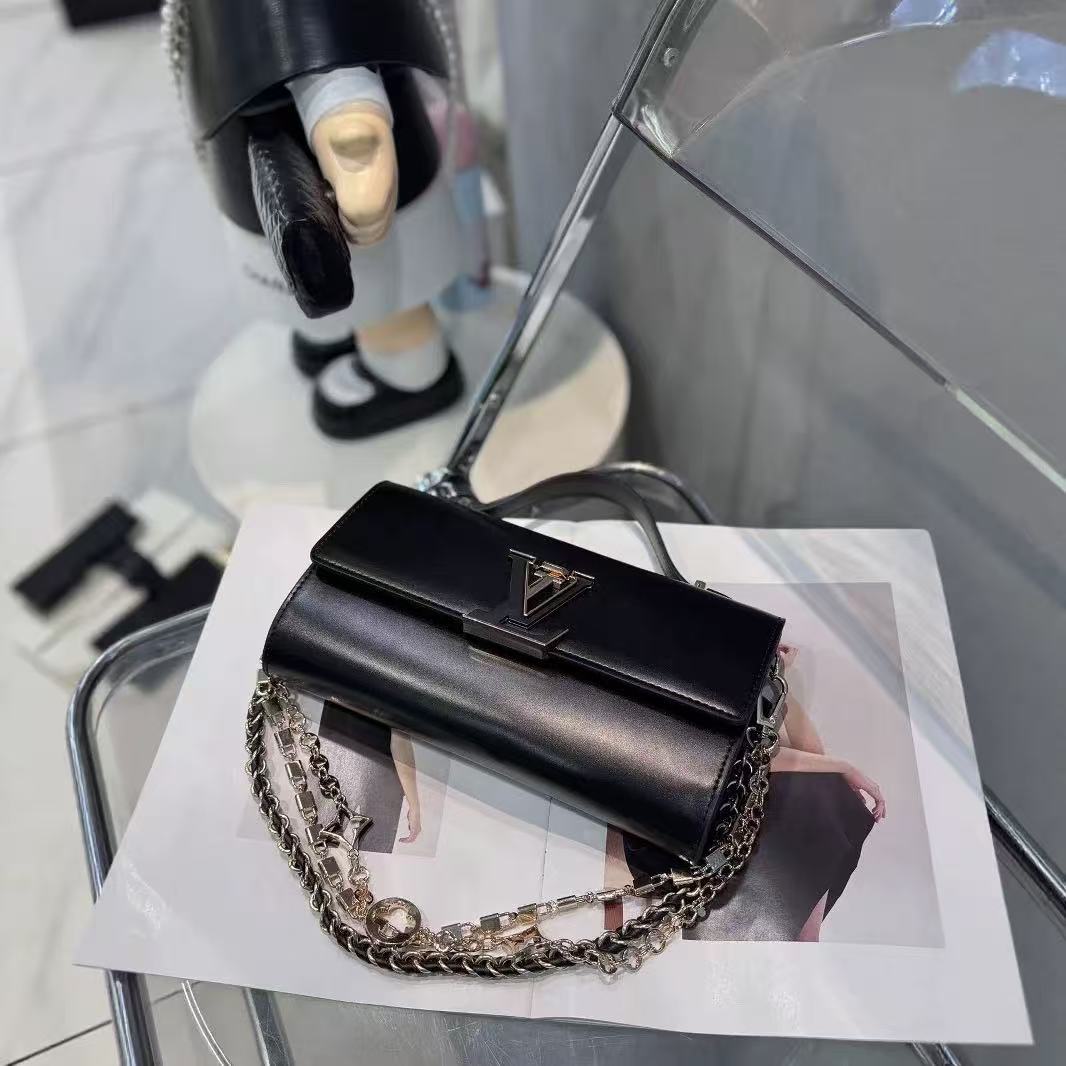 百搭669时尚潮流女士单肩包手提斜挎纯色