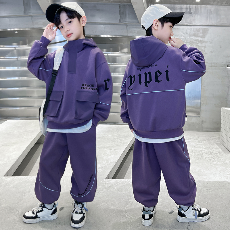 男童秋装套装2025新款中大童帅气儿童运动服痞帅卫衣春秋款秋季潮