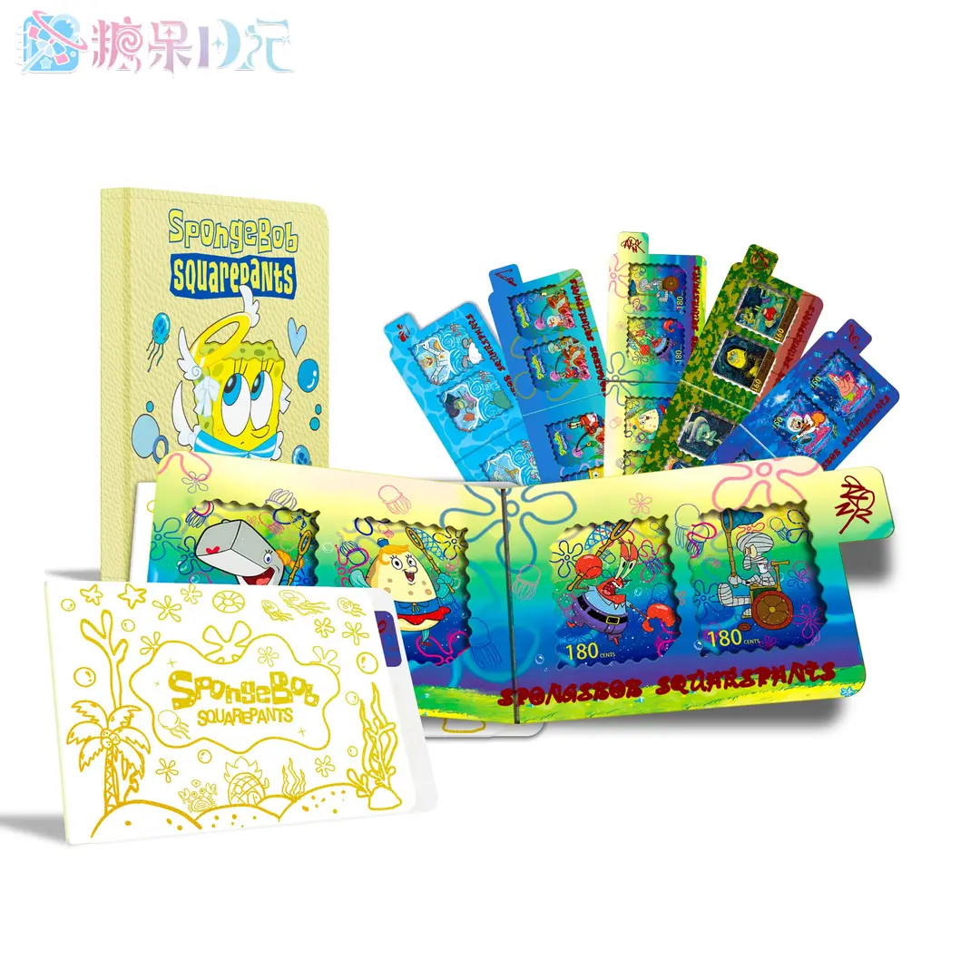 P【宠粉平拆】糖果日记海绵宝宝邮票 二创收藏卡牌盲盒（默认代拆）