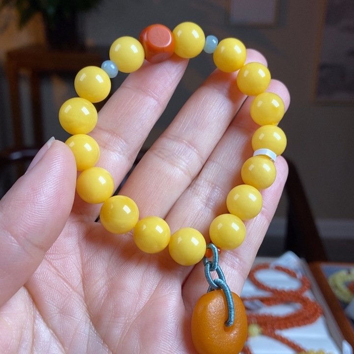 琥珀手链未镶嵌蜜蜡手串10