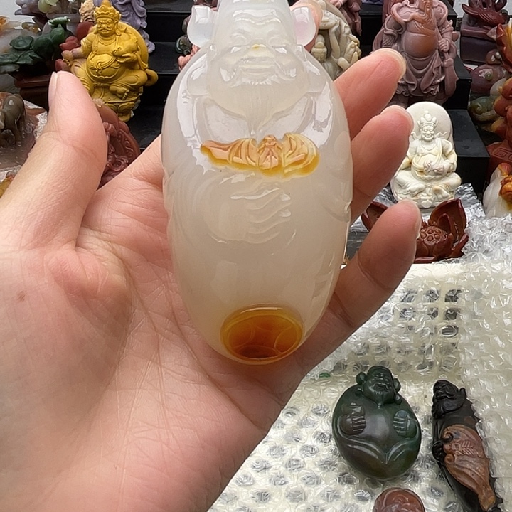 玛瑙/玉髓未镶嵌手把件