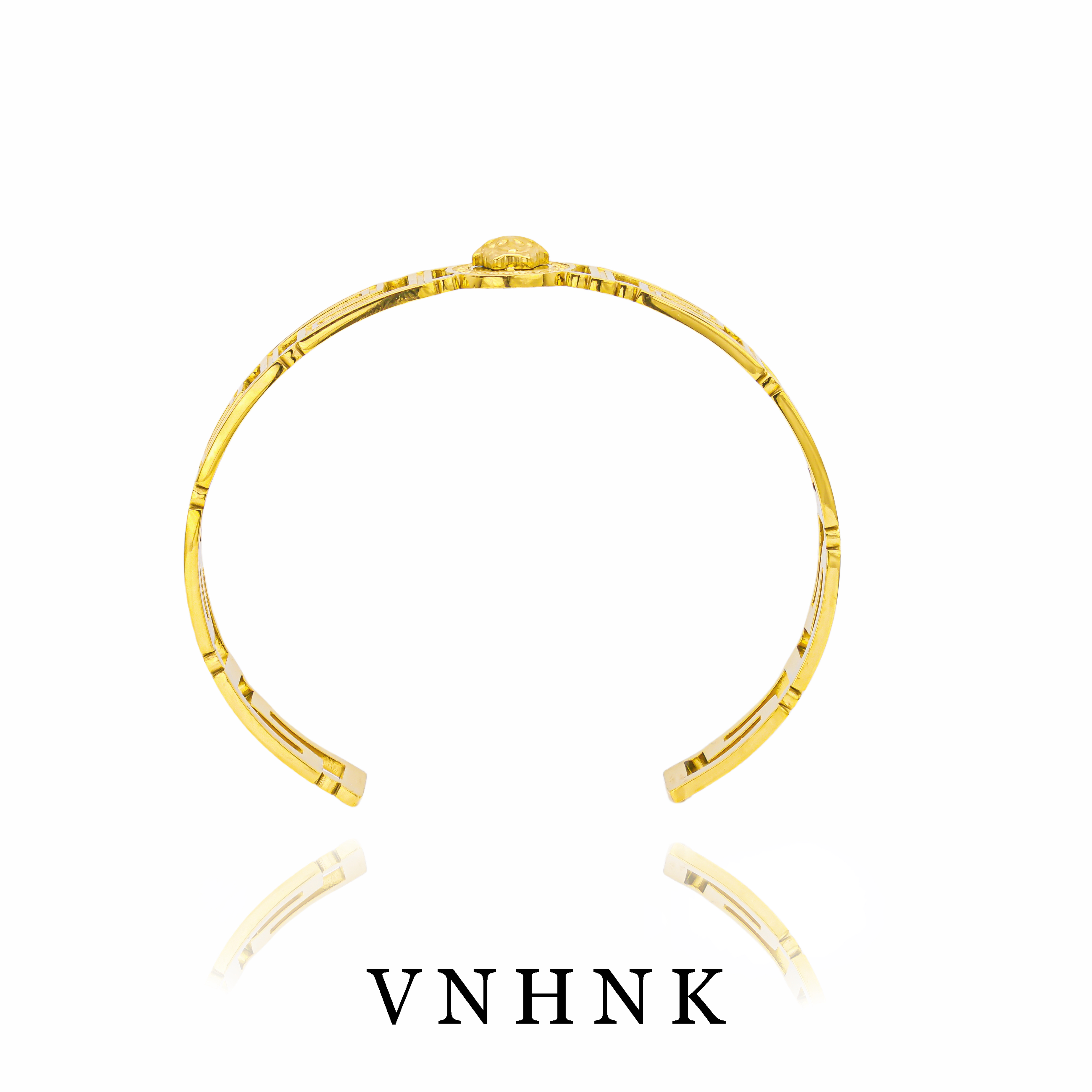 钛钢手镯 美可儿   A608   金色小众个性时尚手镯