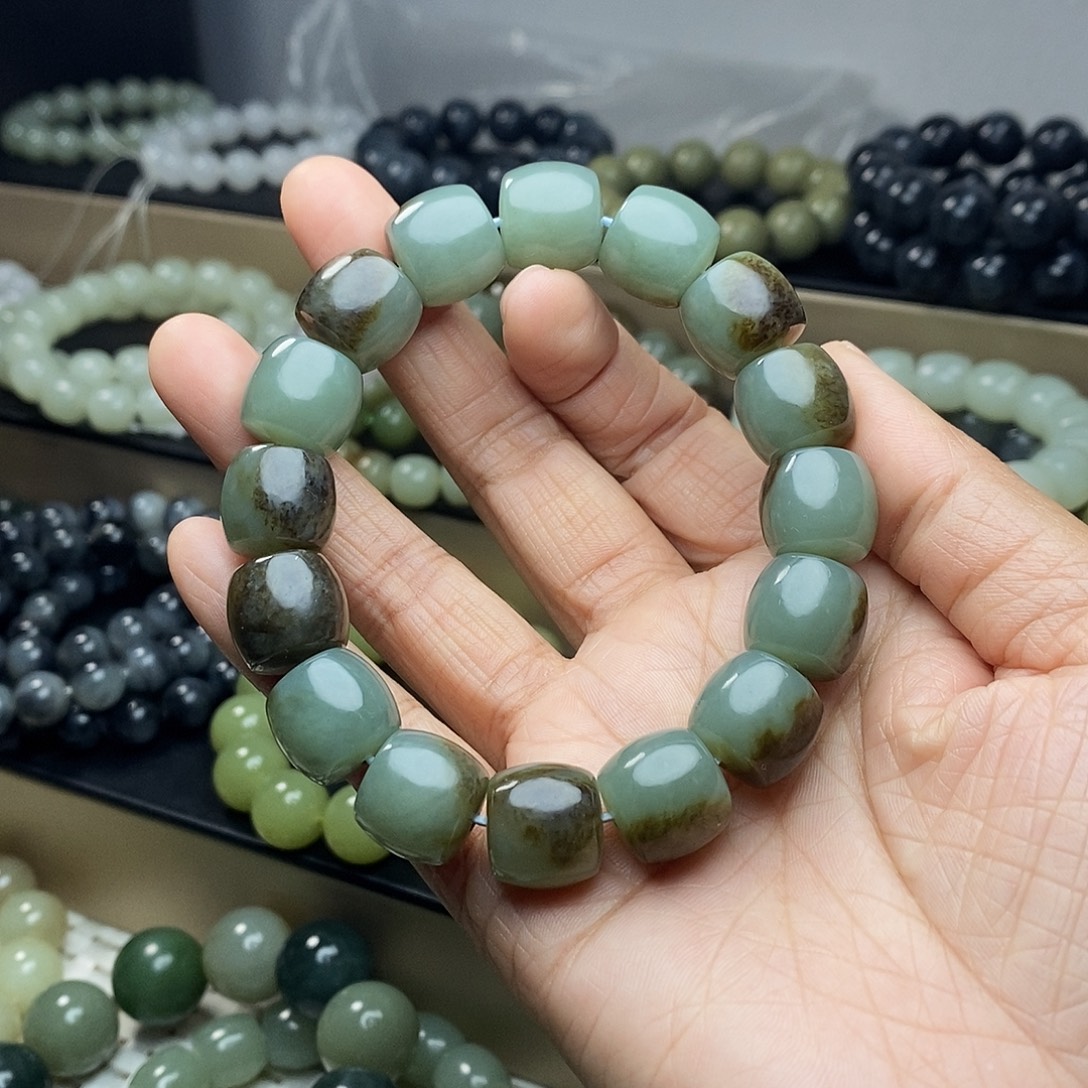 和田玉未镶嵌手链卡14