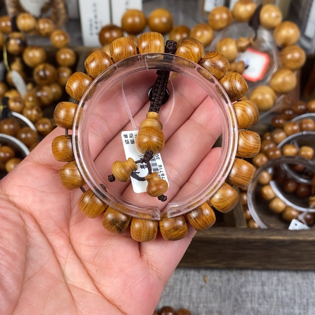 柏木（崖柏）手串/手链1.0/1.1老形黑油骨料微瑕甜奶香