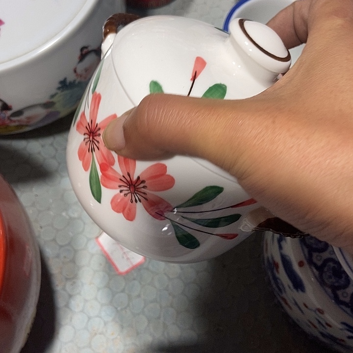 瓷片景德镇陶瓷罐一个