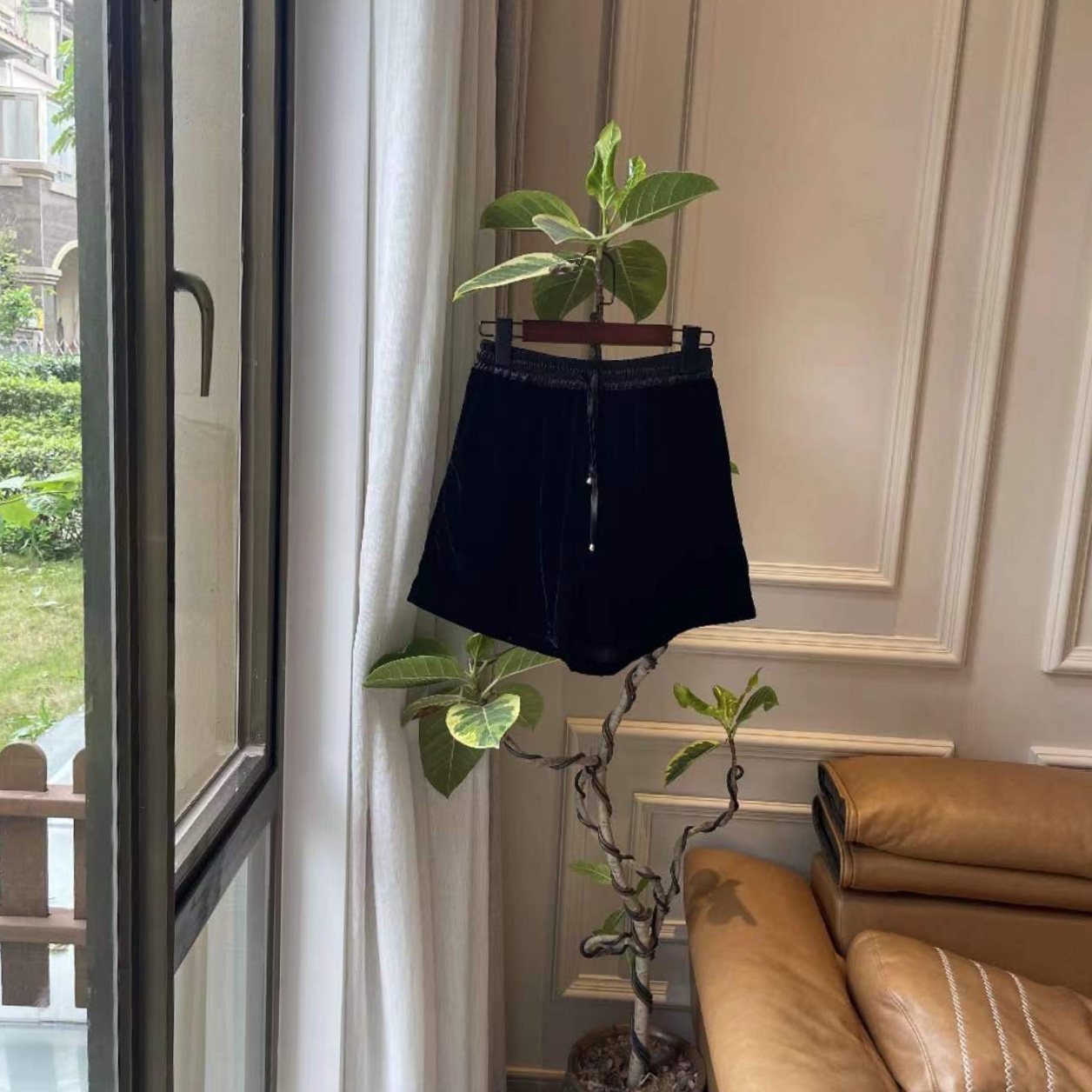 桑蚕丝夏季休闲短裤时尚百搭抽绳松紧腰女士短裤