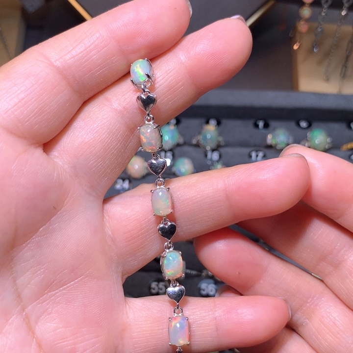 欧泊手链〉银S925镶嵌