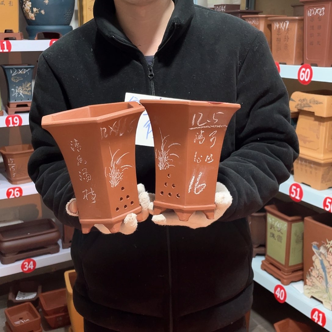 紫砂天心紫砂手工花盆