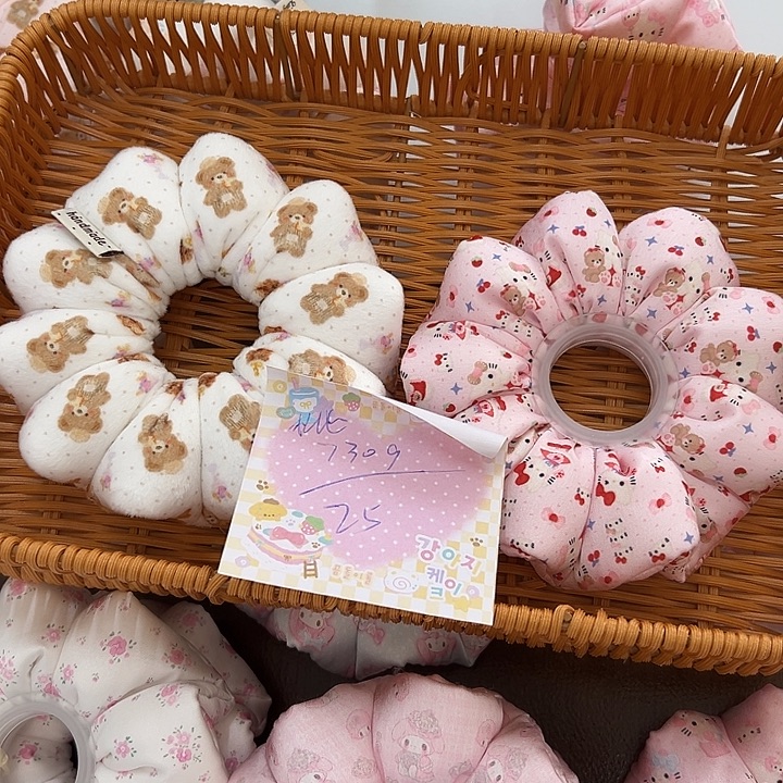 布艺非金属可爱毛绒小熊发圈