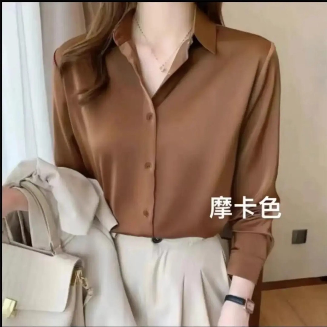 2026新款爆款高级缎面衬衫轻熟显瘦气质百搭爆款上衣气质衬衫