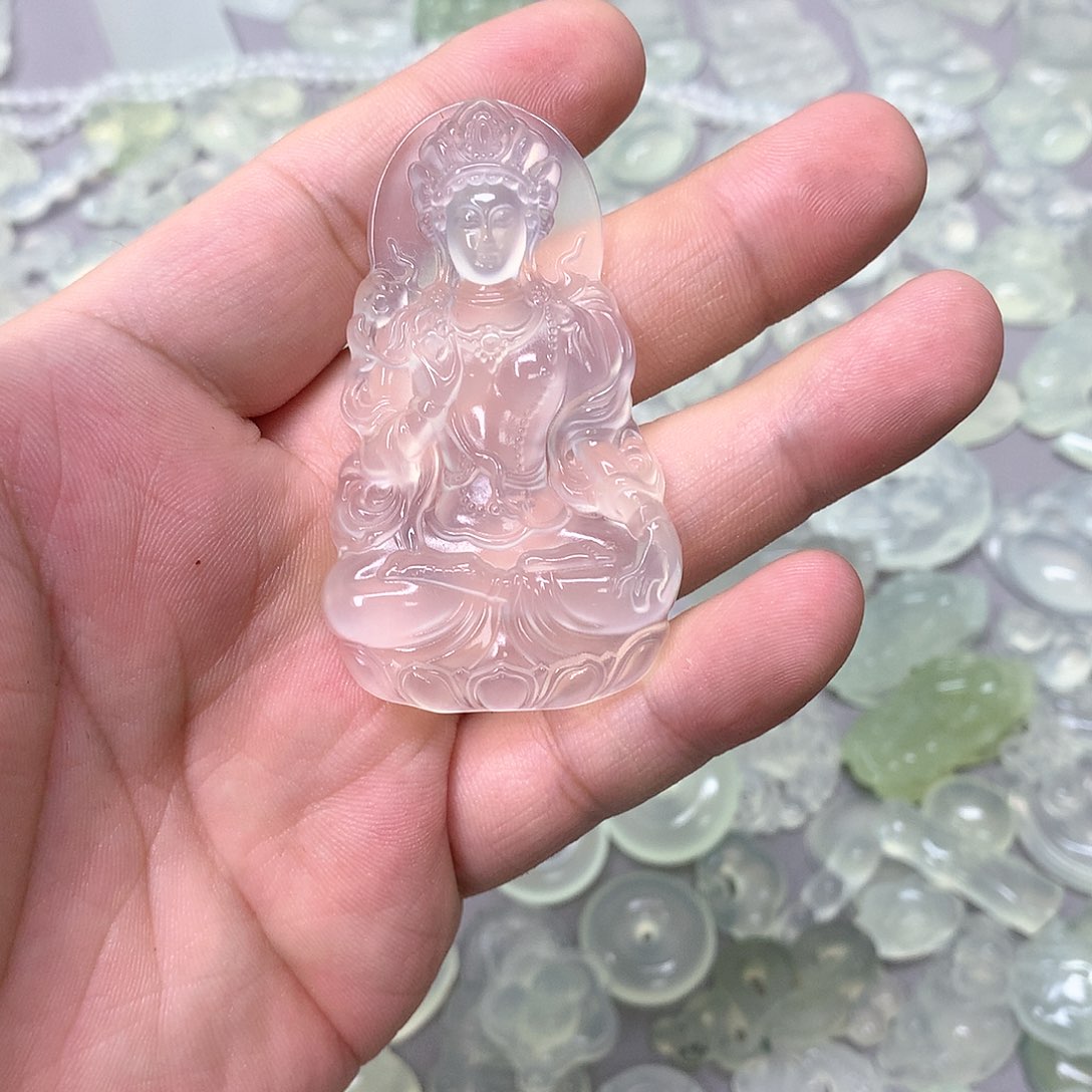 蛇纹石玉颈饰未镶嵌老*员