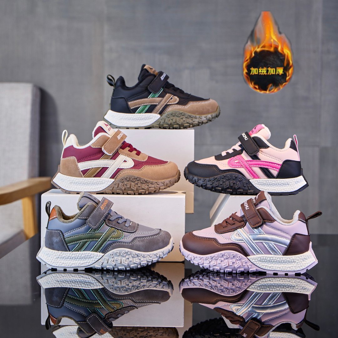 儿童冬季加绒中大童软底百搭保暖中大童软底百搭休闲运动鞋008