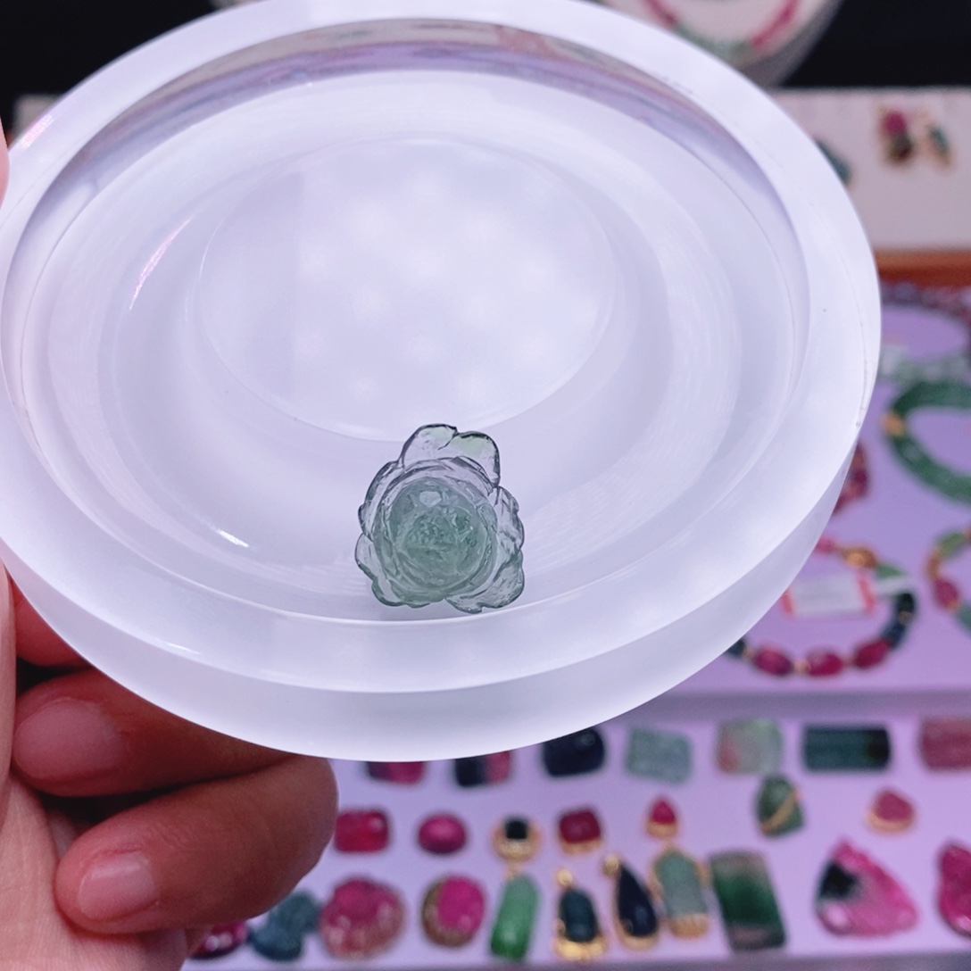 未镶嵌牡丹花m碧玺