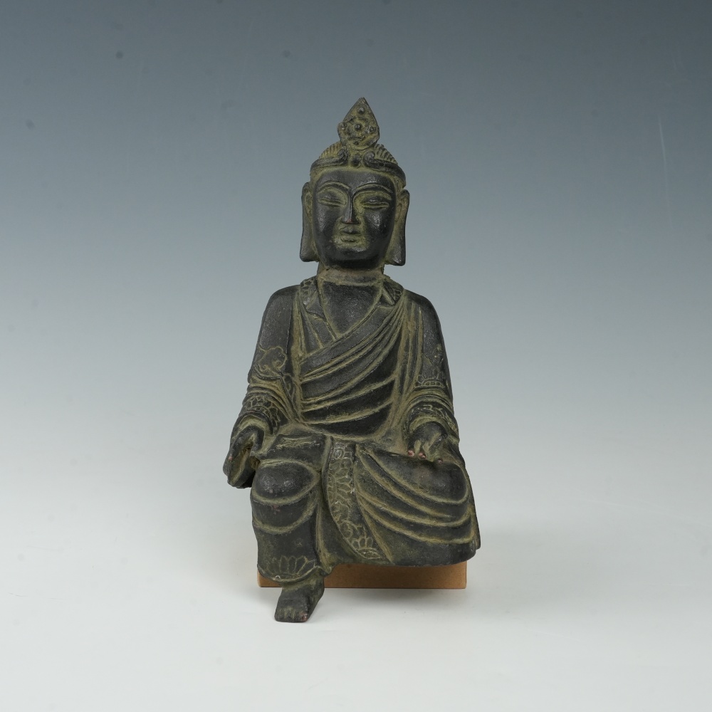 lot80626 明代 铜自在观音像