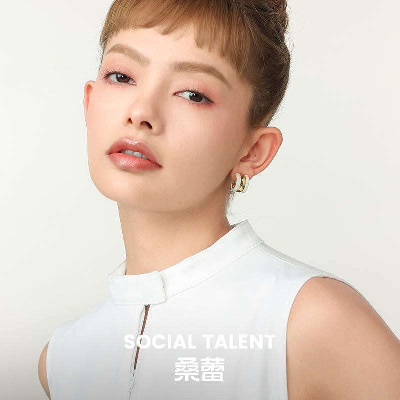 合金树脂耳饰 【叠叠环】桑蕾SocialTalent耳环素款简约轻奢气质