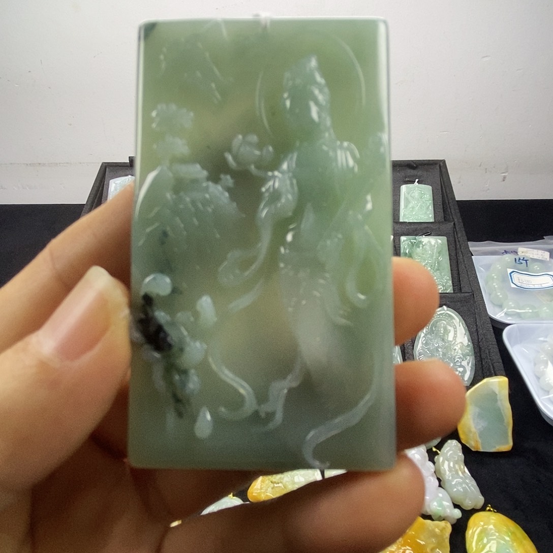 翡翠未镶嵌吊坠(不含链)