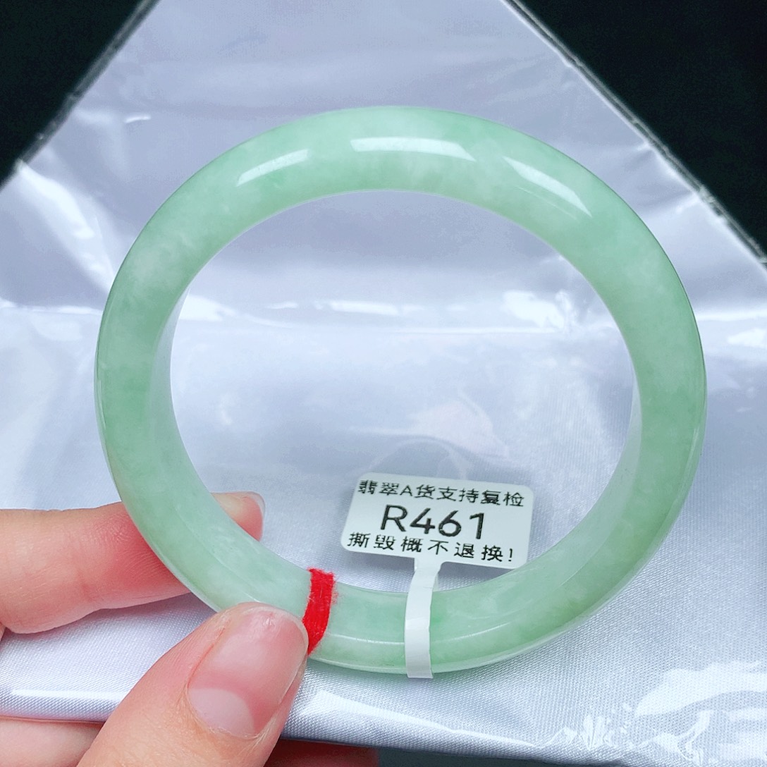 翡翠未镶嵌手镯正圈55