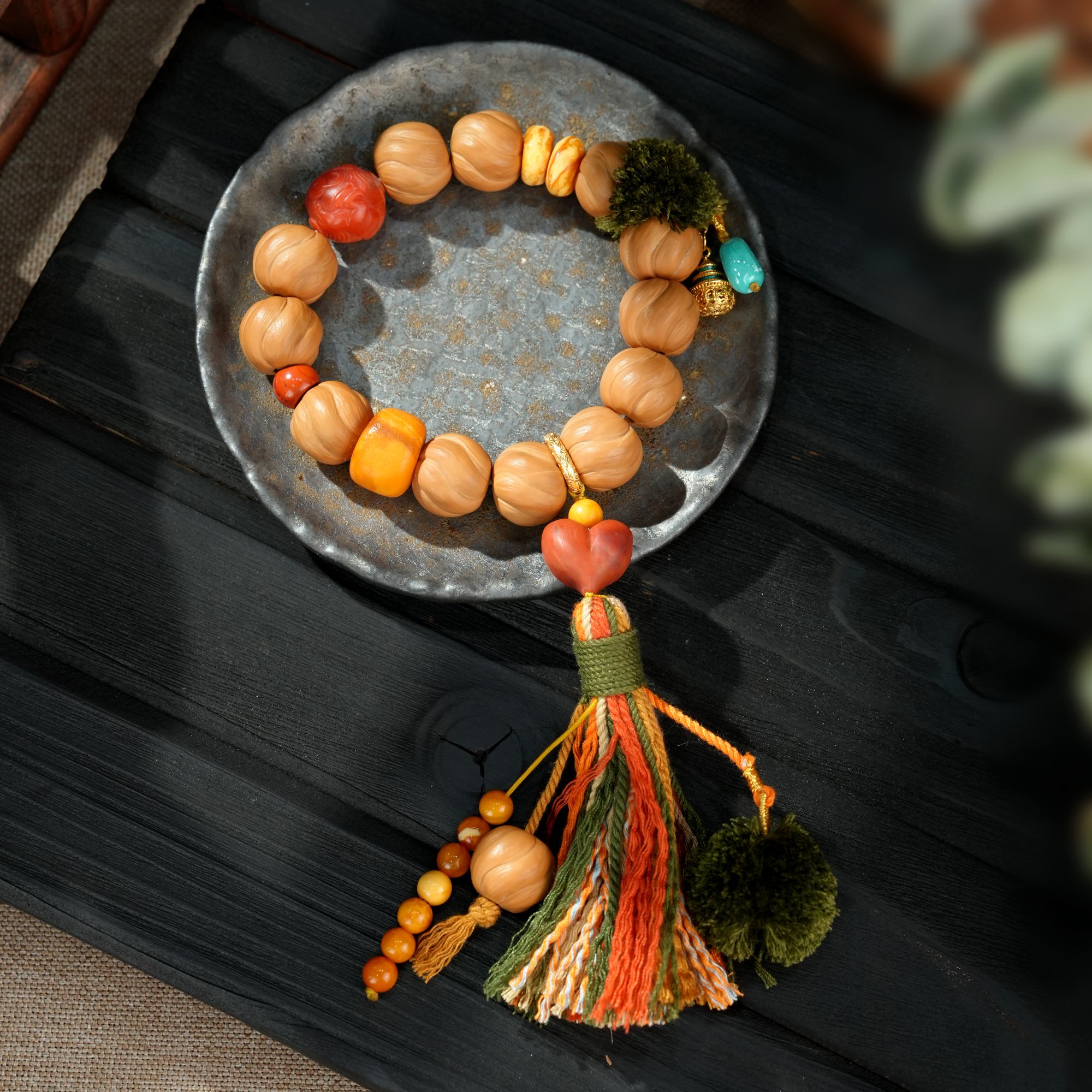 【壹芳珠宝*快乐肥宅】天然精工雕刻扭扭南瓜珠手持