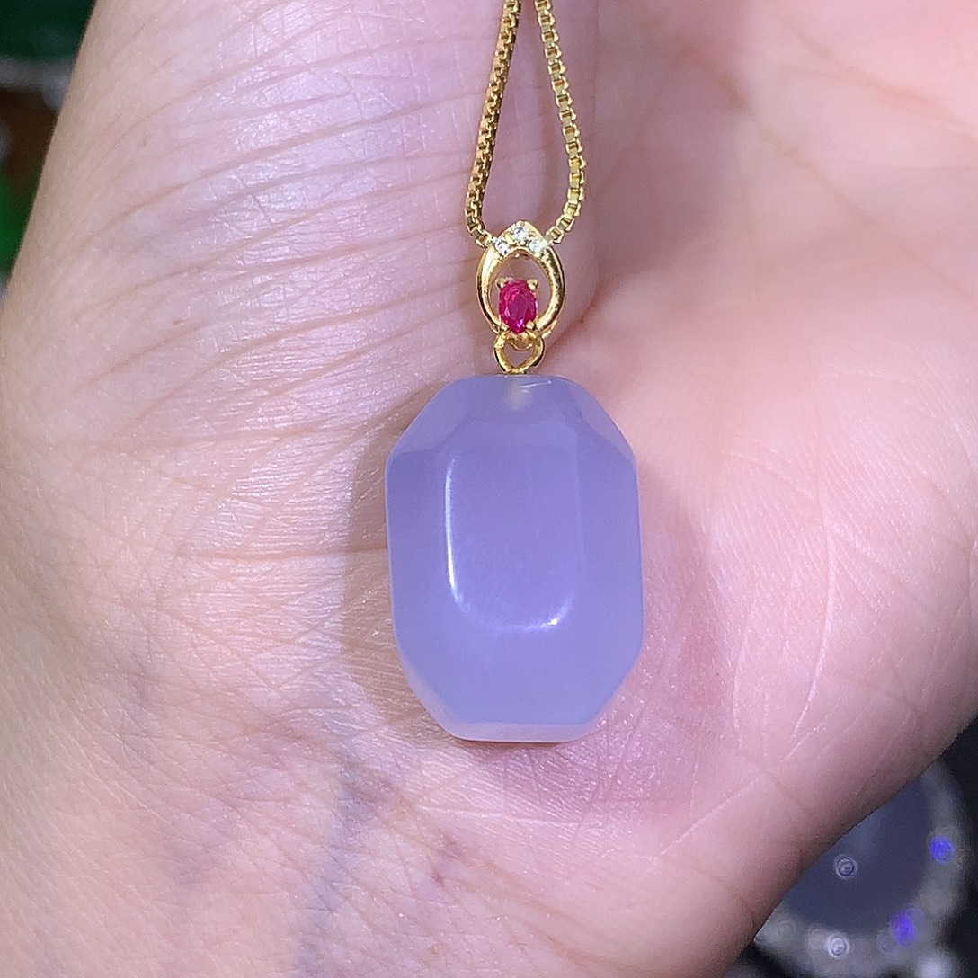 玛瑙/玉髓银S925镶嵌颈饰