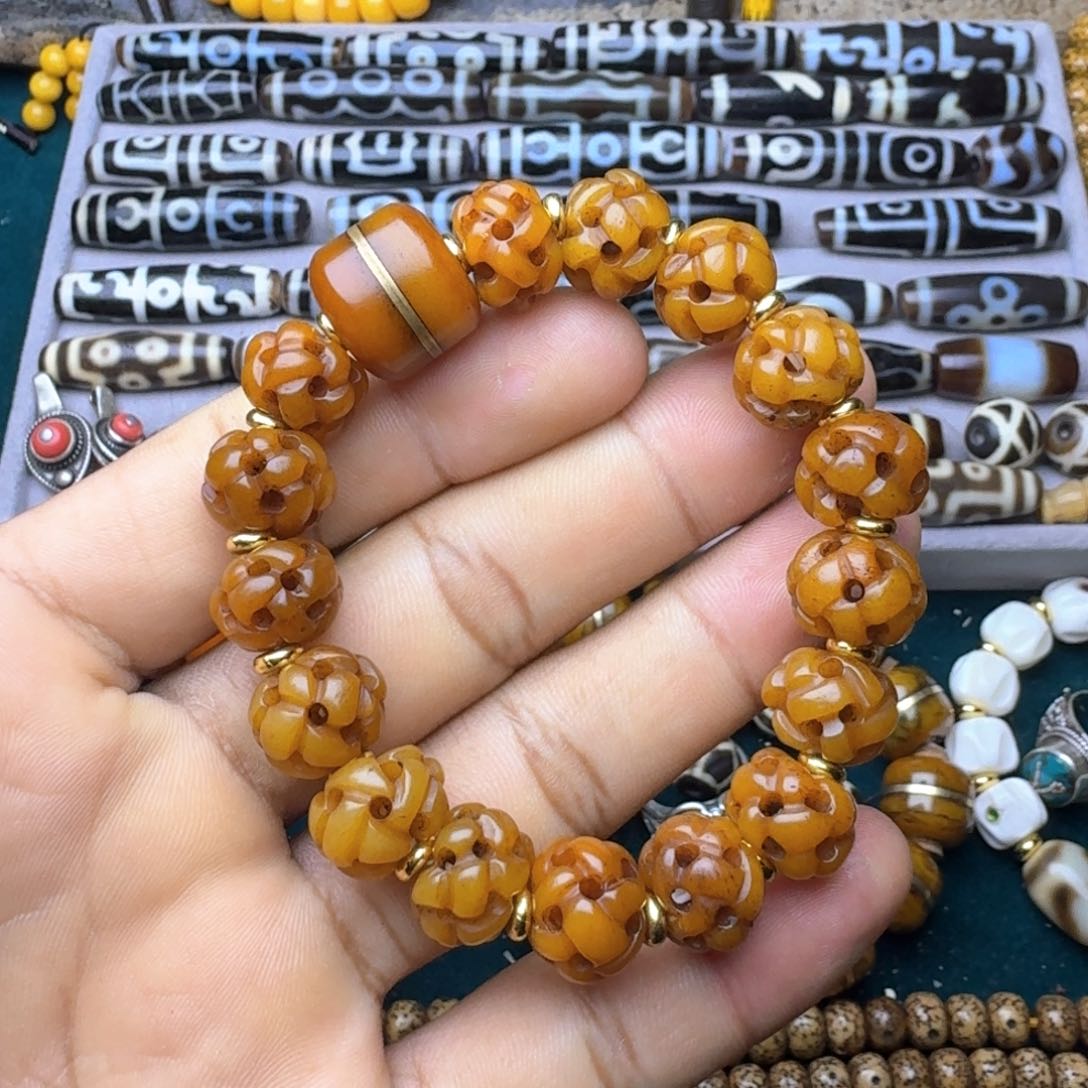 柏香籽/百香籽吊坠牦牛骨