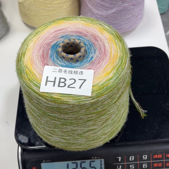 织绣羊毛绒渐变蛋糕线