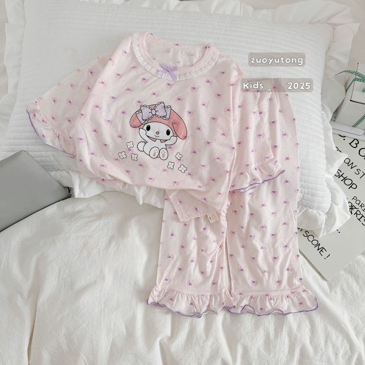女童韩版夏款卡通可爱休闲家居服套装