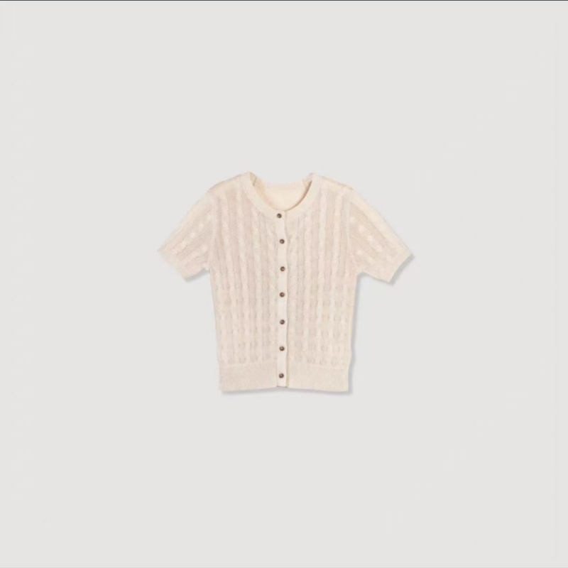 亦雯【自由鸟】莱赛尔天丝亚麻老钱风无袖针织背心马甲外套薄款