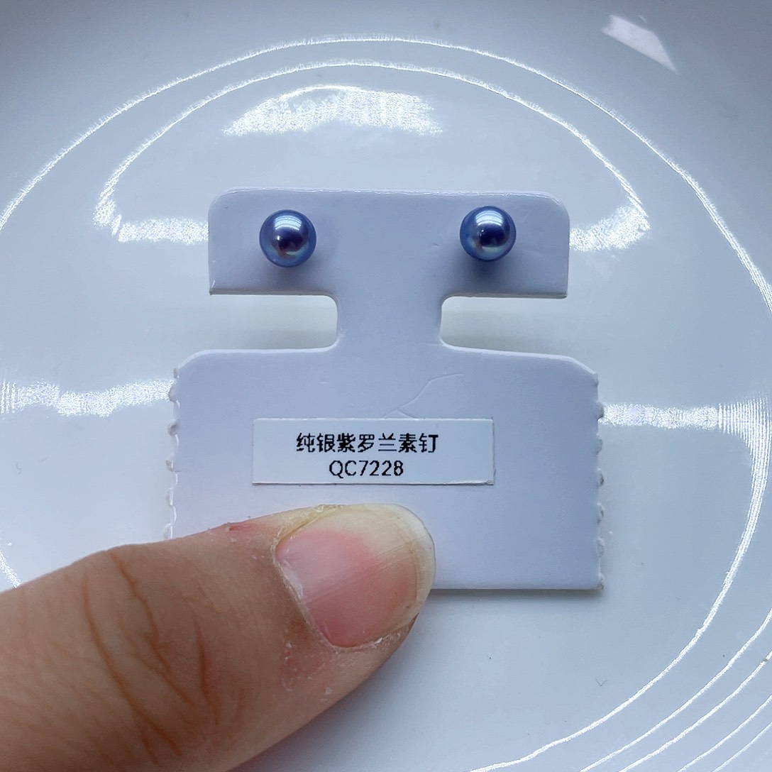 银S925镶嵌耳饰淡水珍珠