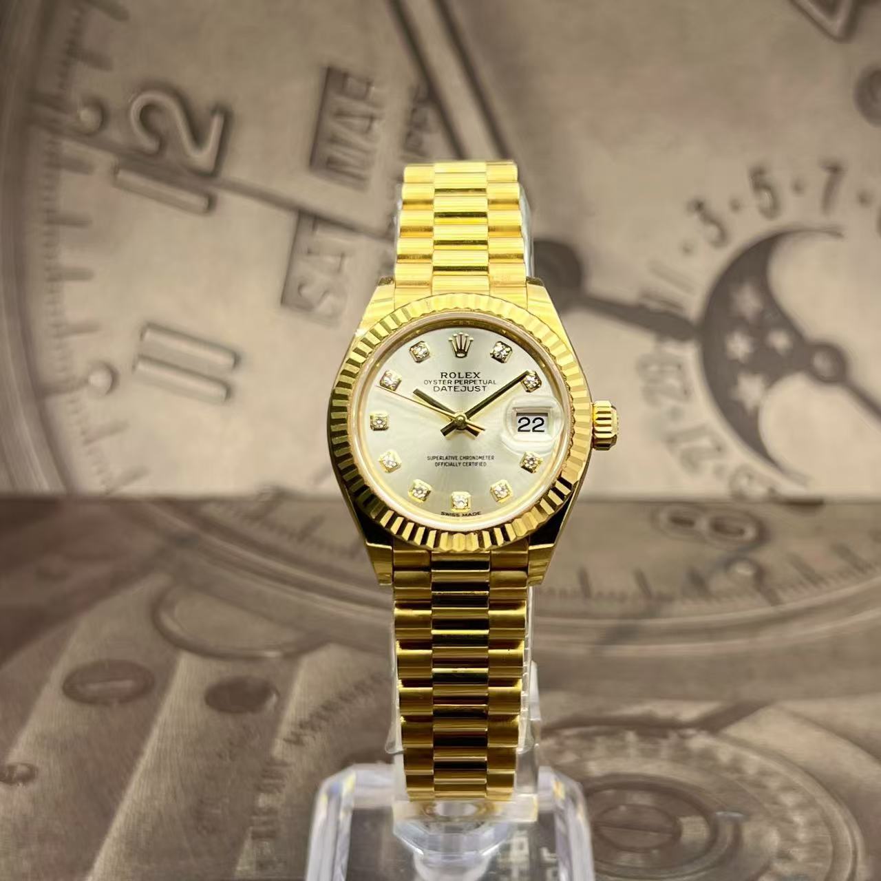 95新 Rolex/劳力士 女装日志系列/279178/28mm/全套元首链