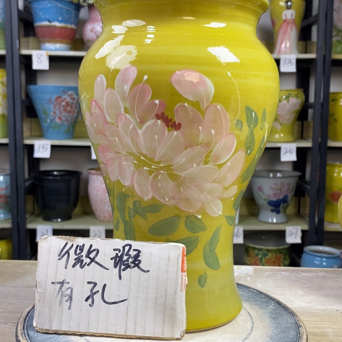 景德镇手工手绘陶瓷花盆