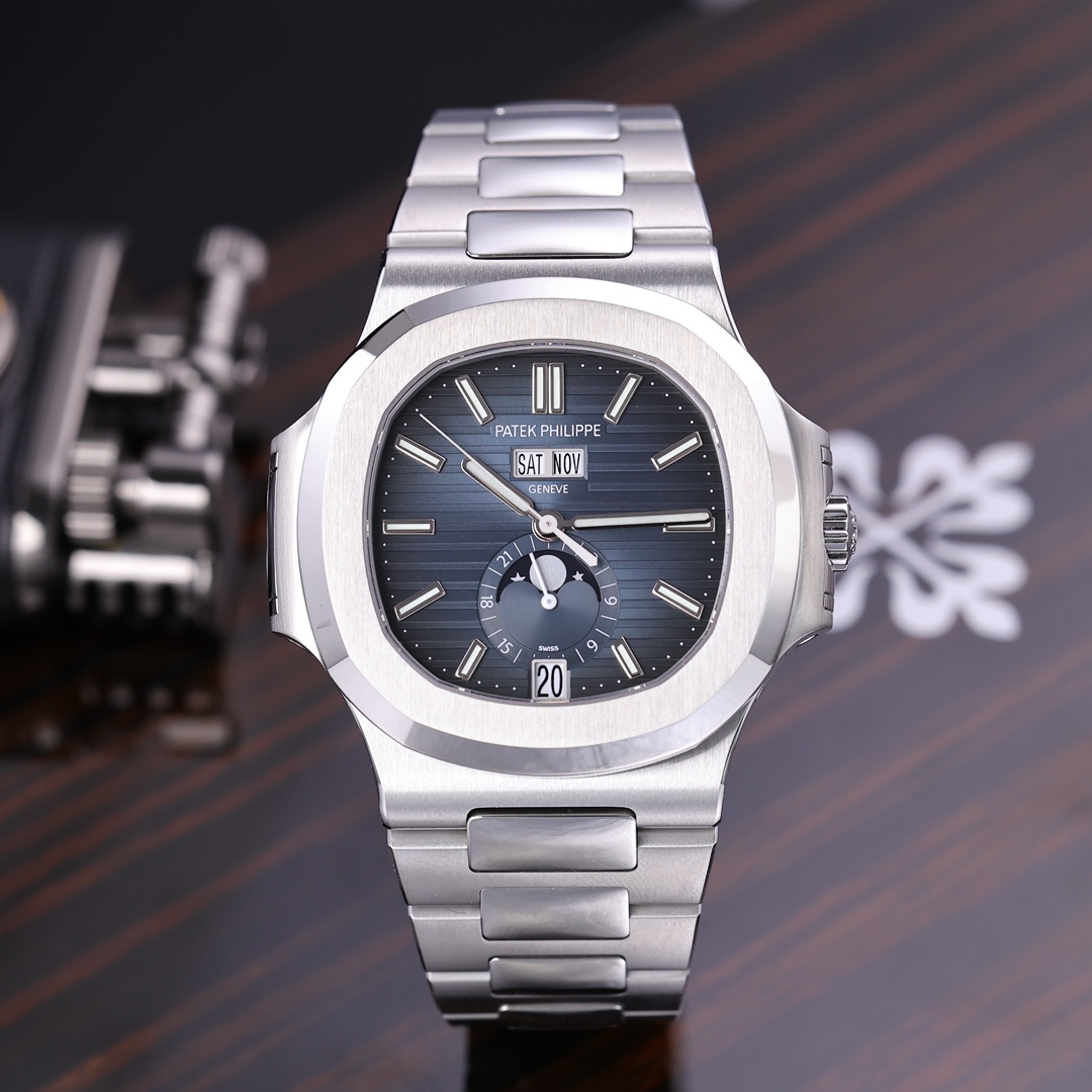 99新 Patek Philippe/百达翡丽 5726A 蓝面钢王 2024年11月保卡
