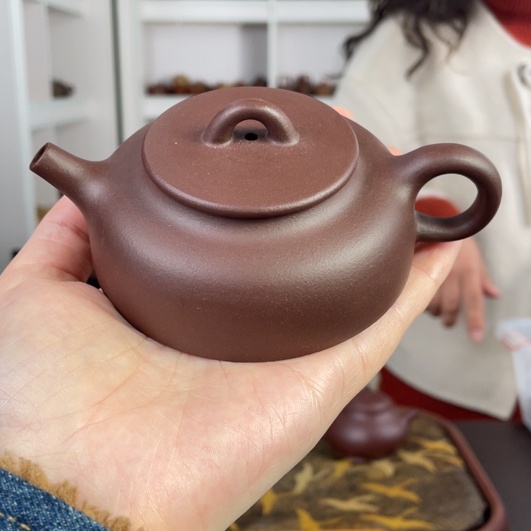 紫砂茶壶紫泥平盖160cc