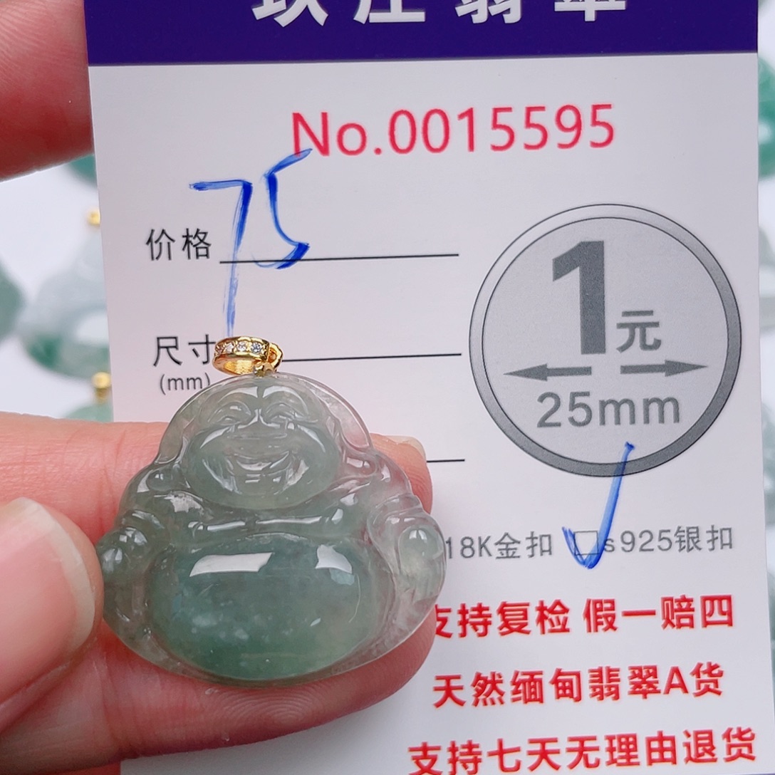 翡翠未镶嵌吊坠(不含链)